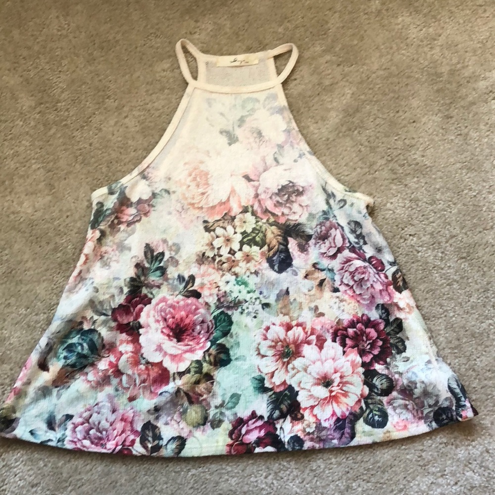 Beautiful, flower halter top